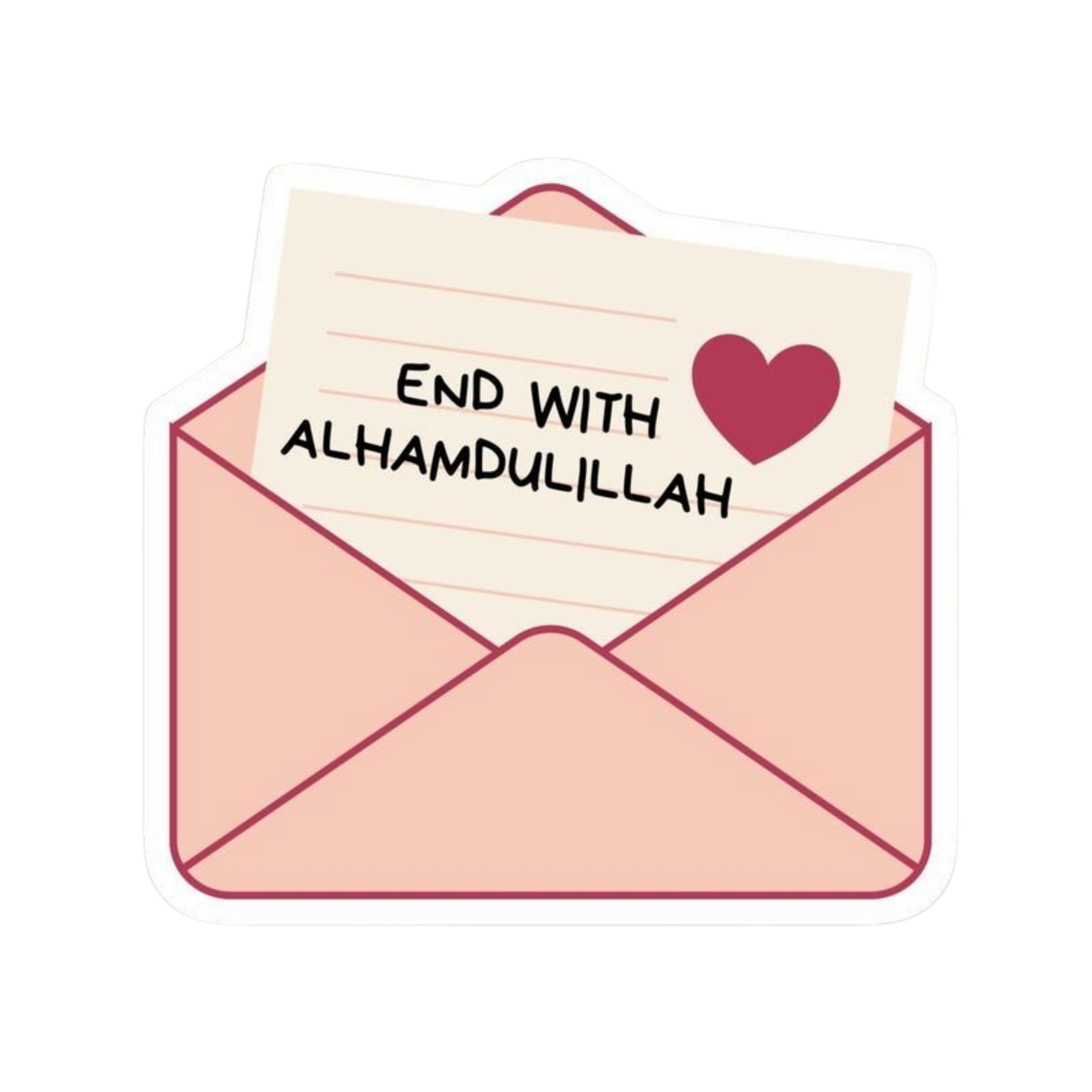 End With Alhamdulillah | Islamic Sticker | Customized Sticker BD