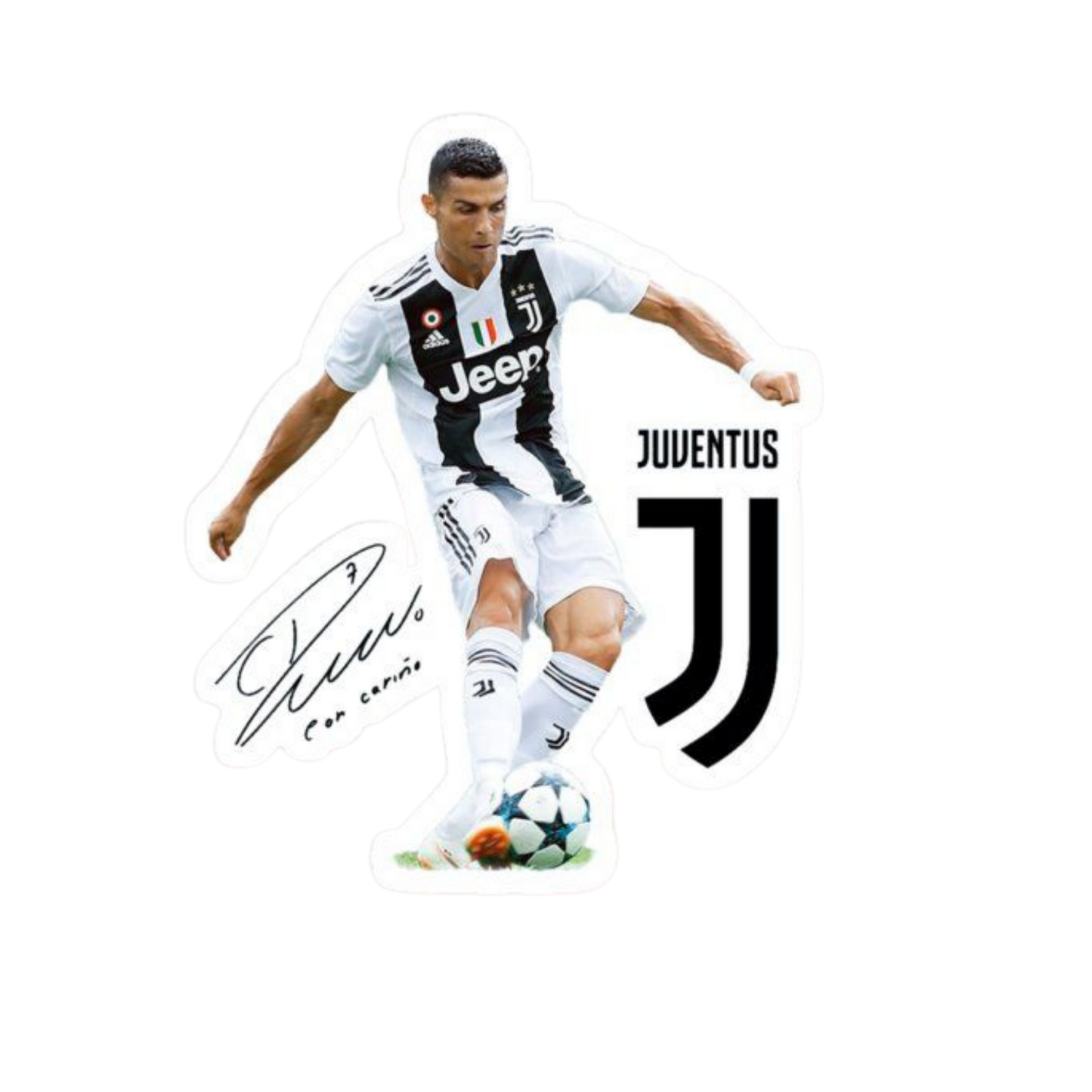 Cristiano Ronaldo 6 | CR 7 | Portugal Football Sticker | Customized Sticker