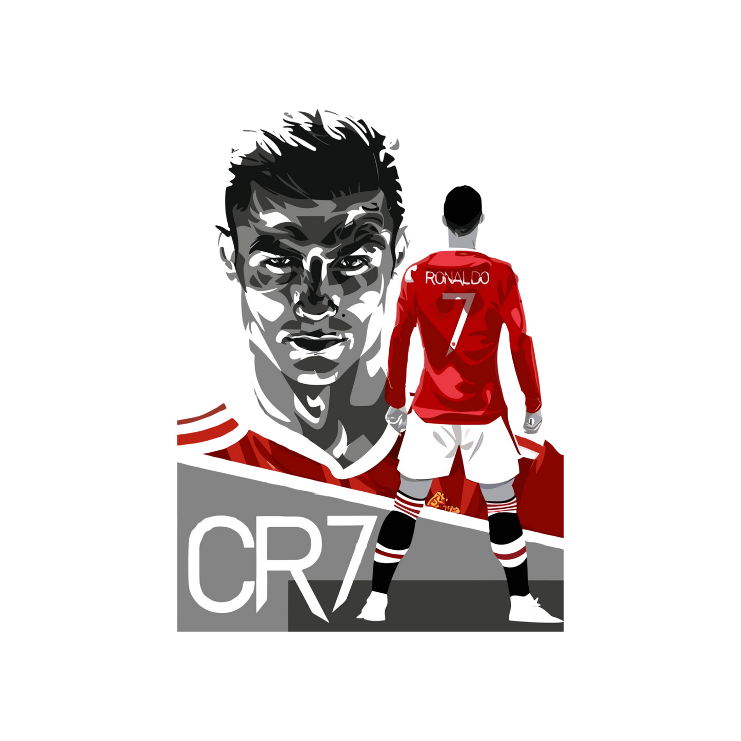 Cristiano Ronaldo 13 | CR 7 | Portugal Football Sticker | Customized Sticker