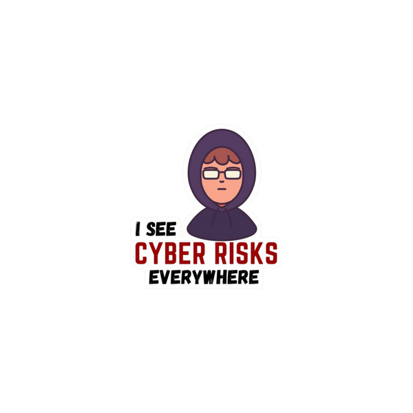 Cyber Security premium die-cut customized sticker - water resistant and scratch resistant