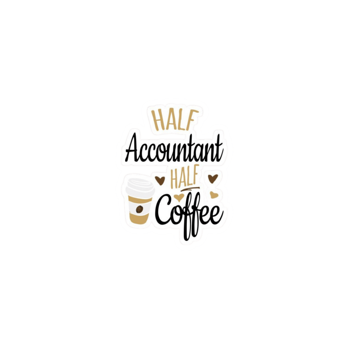 Accountant premium die-cut customized sticker - water resistant and scratch resistant