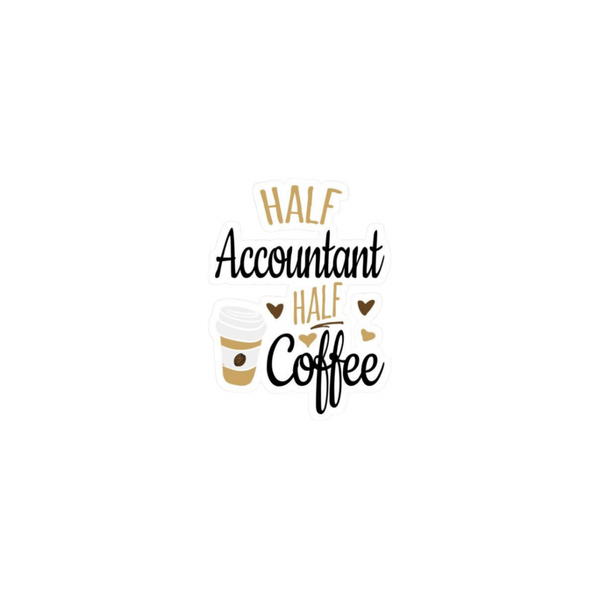 Accountant premium die-cut customized sticker - water resistant and scratch resistant