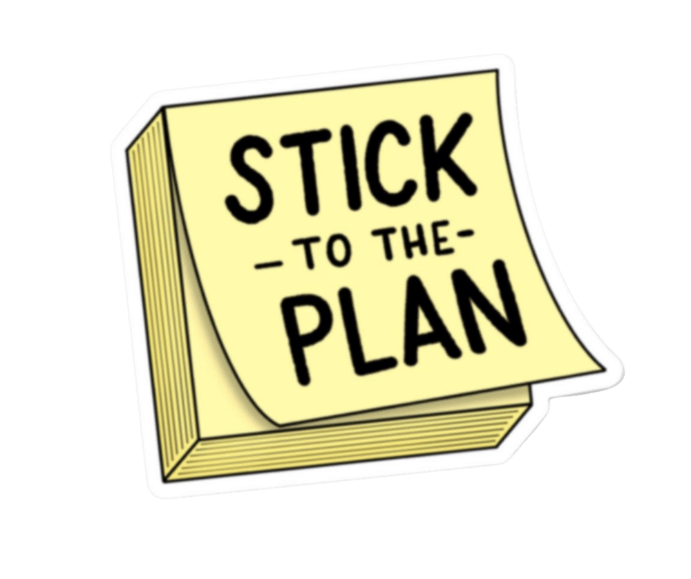 Stick To Plan Sticker Collection - Customized Sticker