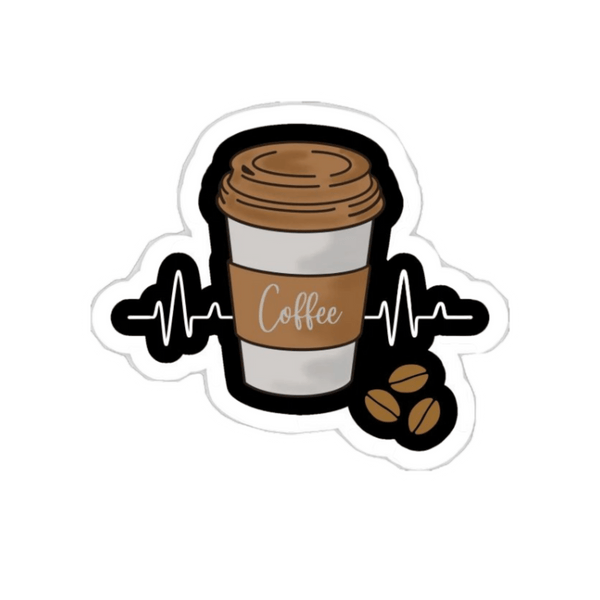 Coffee Lover premium die-cut customized sticker - water resistant and scratch resistant