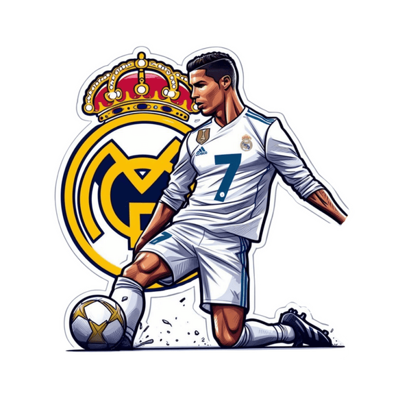 CR7 Cristiano Ronaldo premium die-cut customized sticker - water resistant and scratch resistant