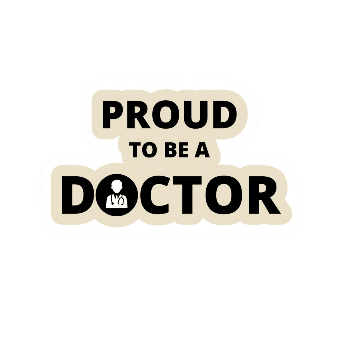 Doctor themed premium die-cut customized sticker - water resistant and scratch resistant