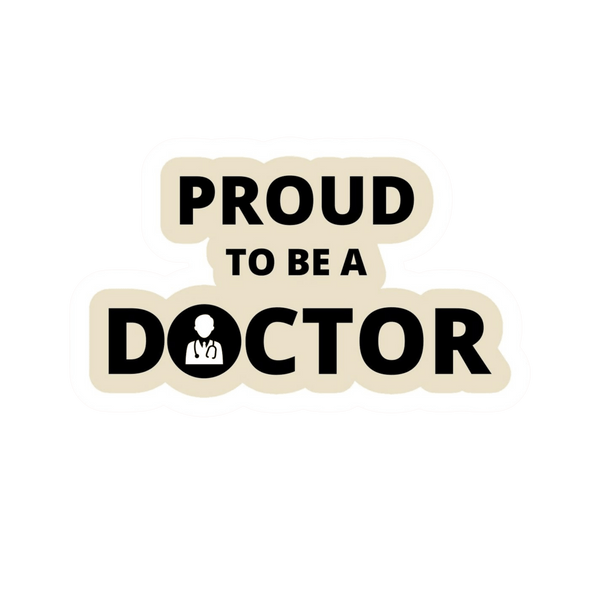 Doctor themed premium die-cut customized sticker - water resistant and scratch resistant