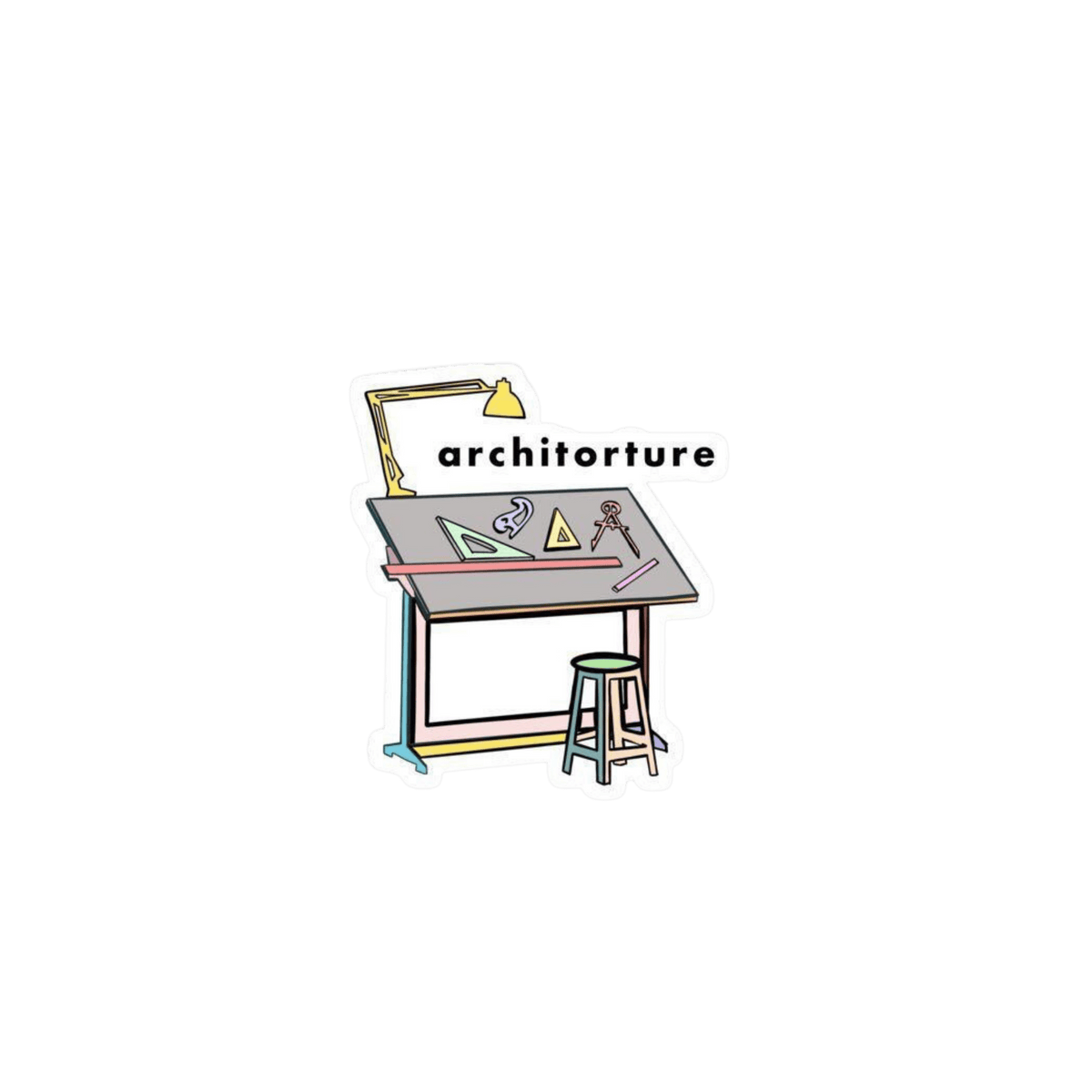 Architect premium die-cut customized sticker - water resistant and scratch resistant