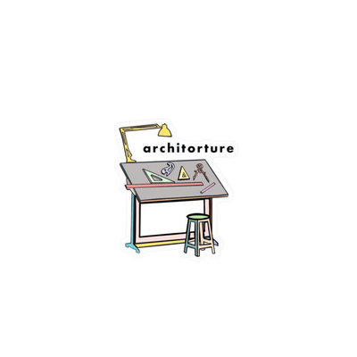 Architect premium die-cut customized sticker - water resistant and scratch resistant
