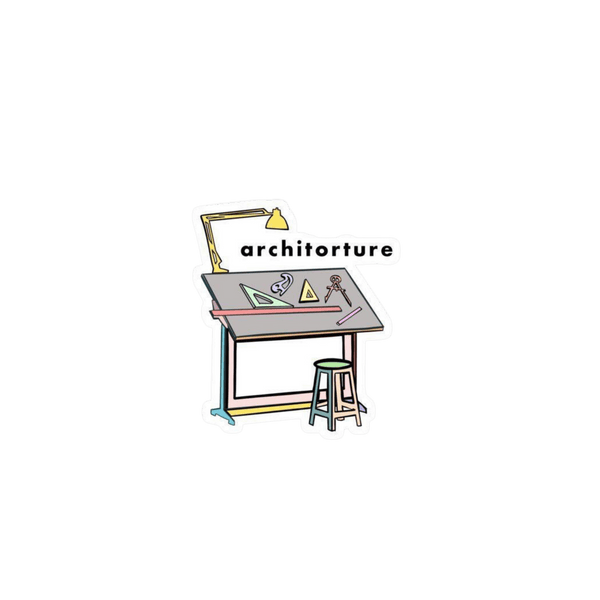 Architect premium die-cut customized sticker - water resistant and scratch resistant