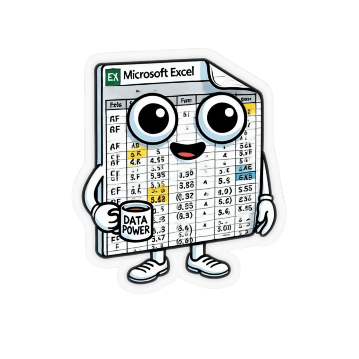 Excel and Microsoft premium die-cut customized sticker - waterproof and scratch resistant
