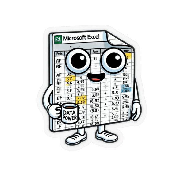 Excel and Microsoft premium die-cut customized sticker - waterproof and scratch resistant