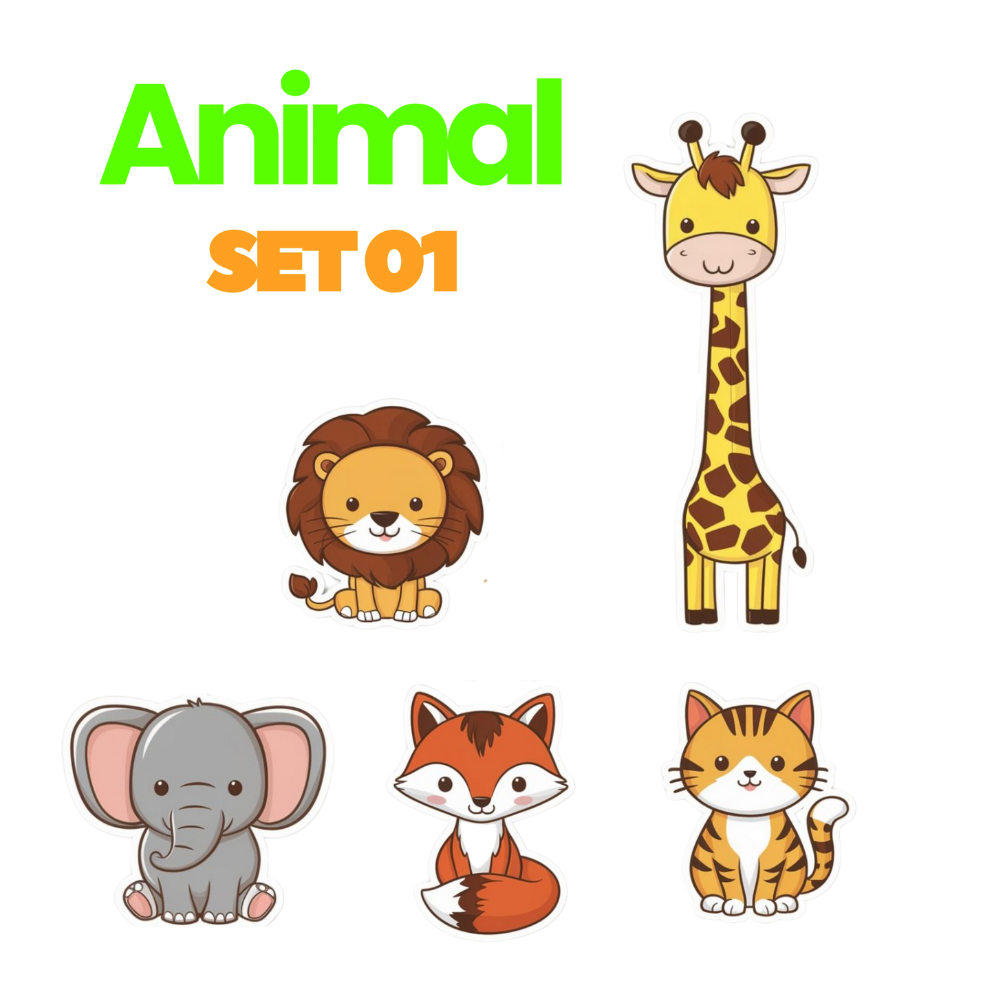 Animal Sticker Set 1 | Sticker | Cartoons