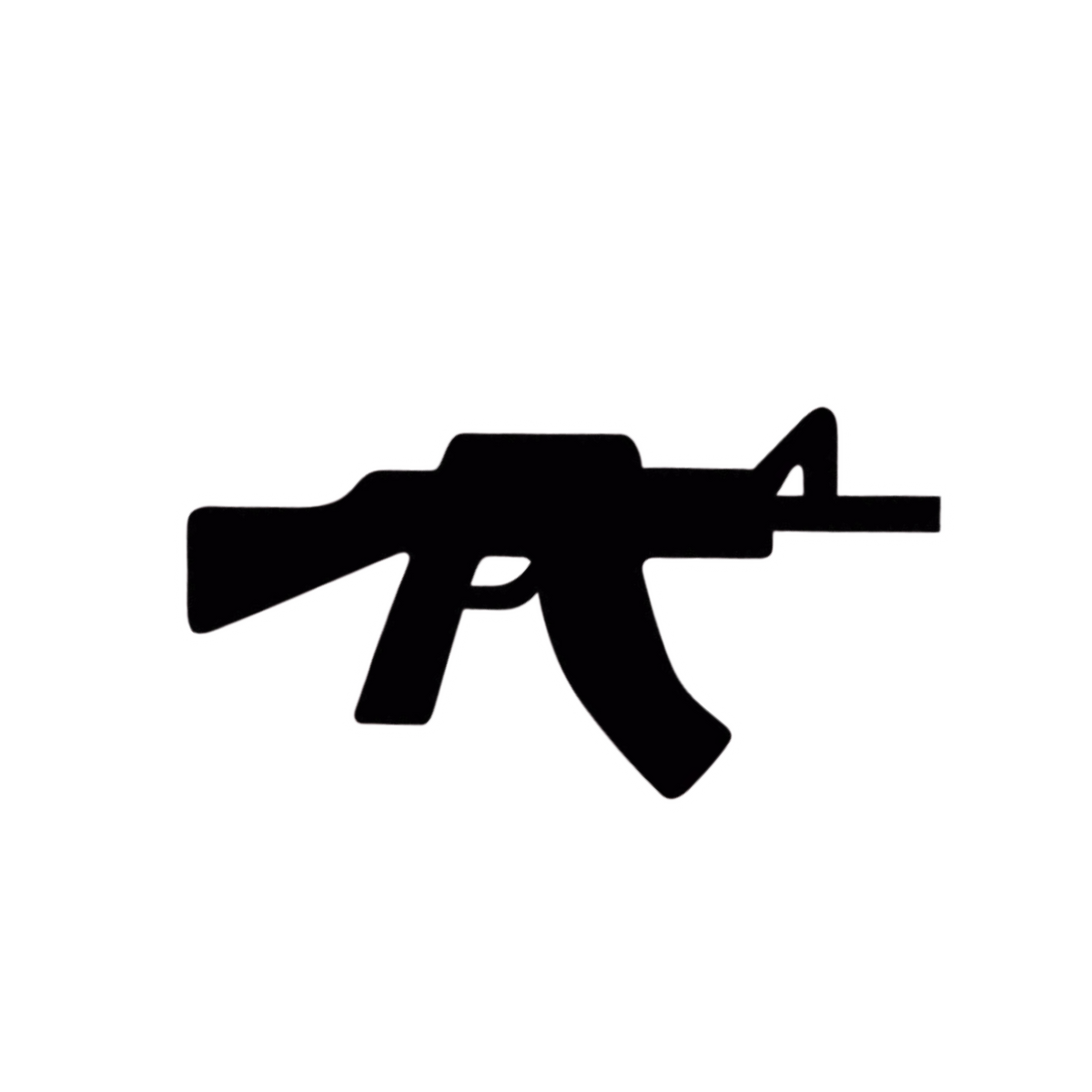 Assault Rifle Silhouette Sticker | Combat & Military | Customized Sticker BD