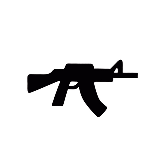 Assault Rifle Silhouette Sticker | Combat & Military | Customized Sticker BD