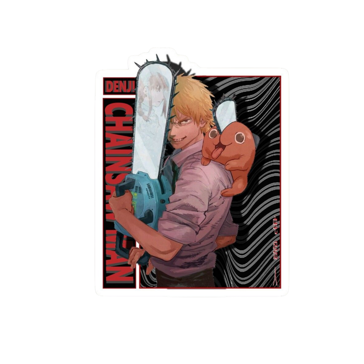 Denji Chainsaw Man Poster Sticker | Anime Sticker | Customized Sticker BD