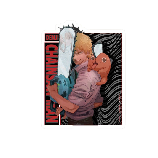 Denji Chainsaw Man Poster Sticker | Anime Sticker | Customized Sticker BD