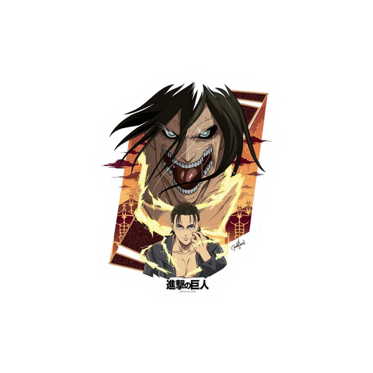 Eren Attack Titan Poster Sticker | Attack on Titan | Anime Sticker
