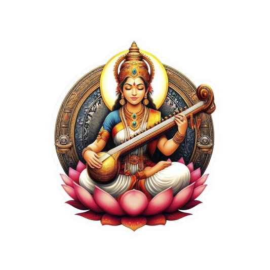 Saraswati Sticker 2 | Om, Gods, Mantras & Spritual Symbol | Customized Sticker BD