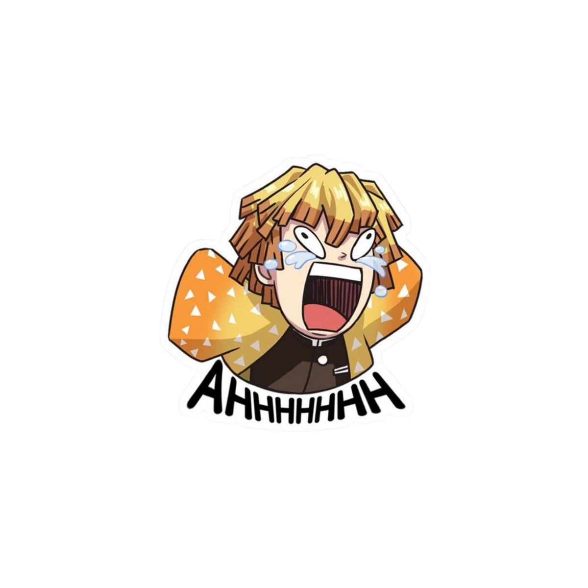 Chibi Zenitsu Ahhhhhh Meme Sticker | Demon Slayer | Anime Sticker
