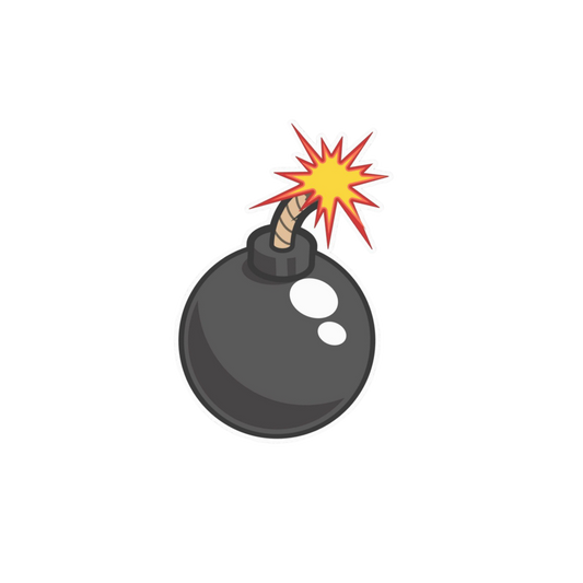 Cartoon Grenade Explosion Sticker | Combat & Military | Customized Sticker BD