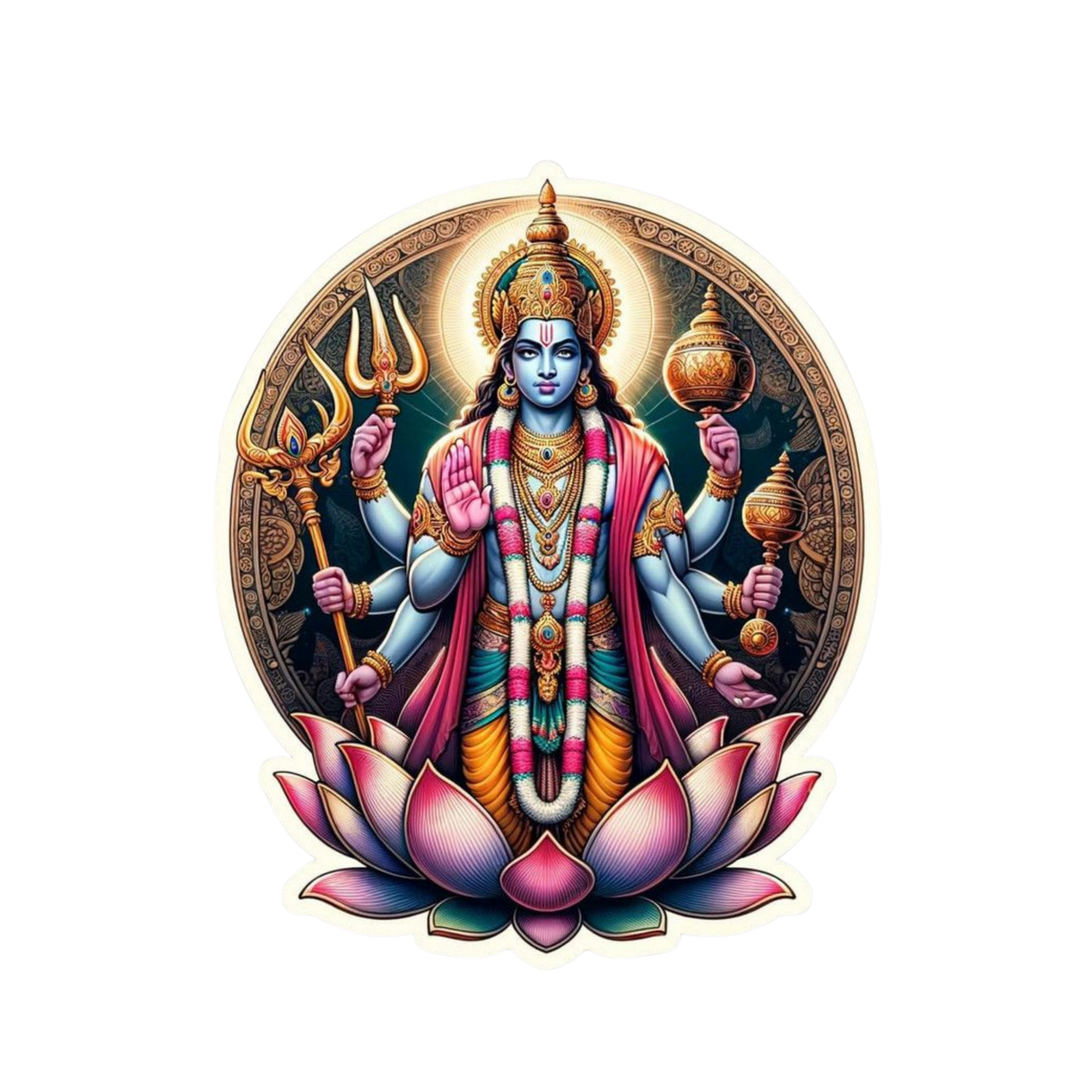 Vishnu Sticker | Om, Gods, Mantras & Spritual Symbol | Customized Sticker BD