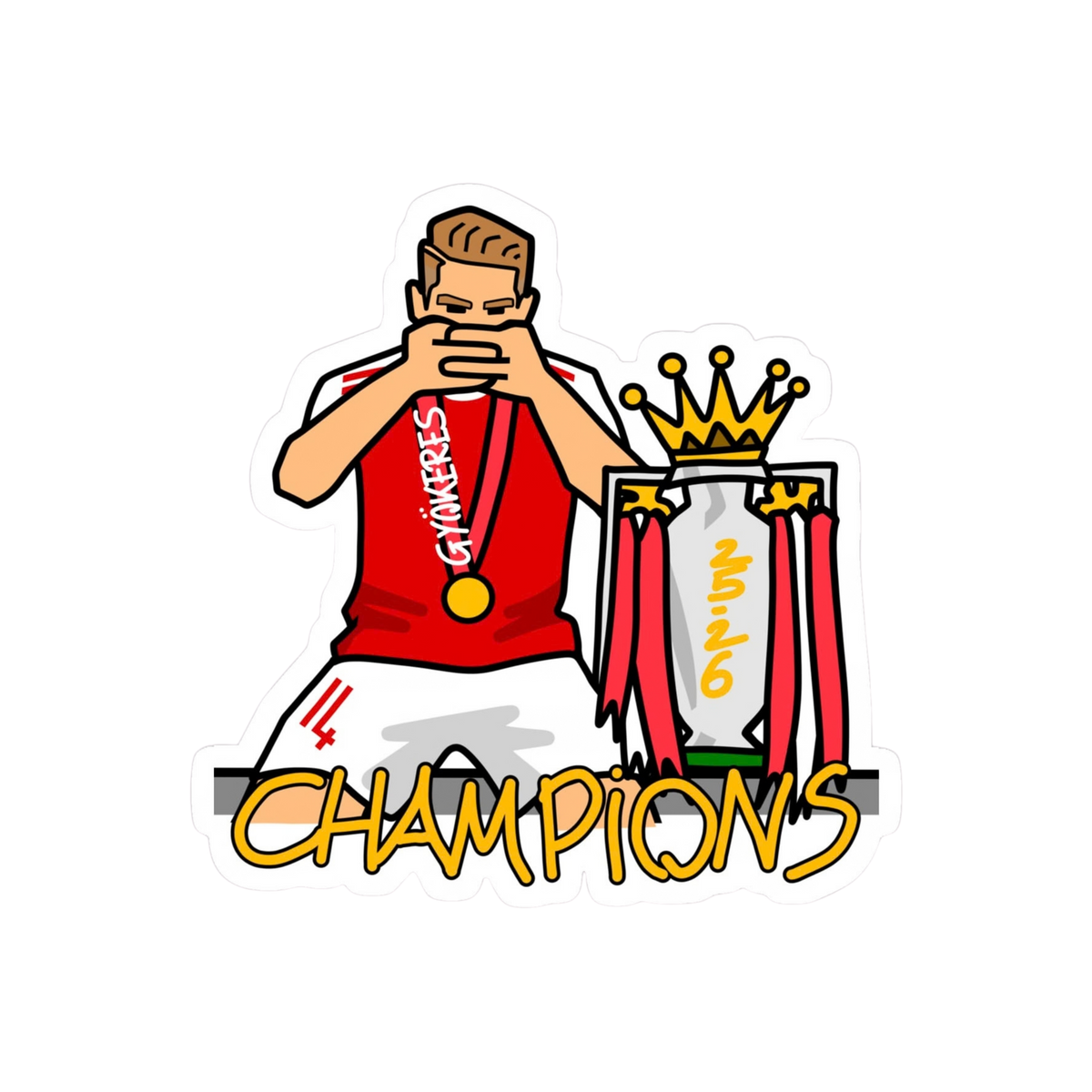 Gyokeres Arsenal Champions 25-26 Sticker | Customized Sticker BD
