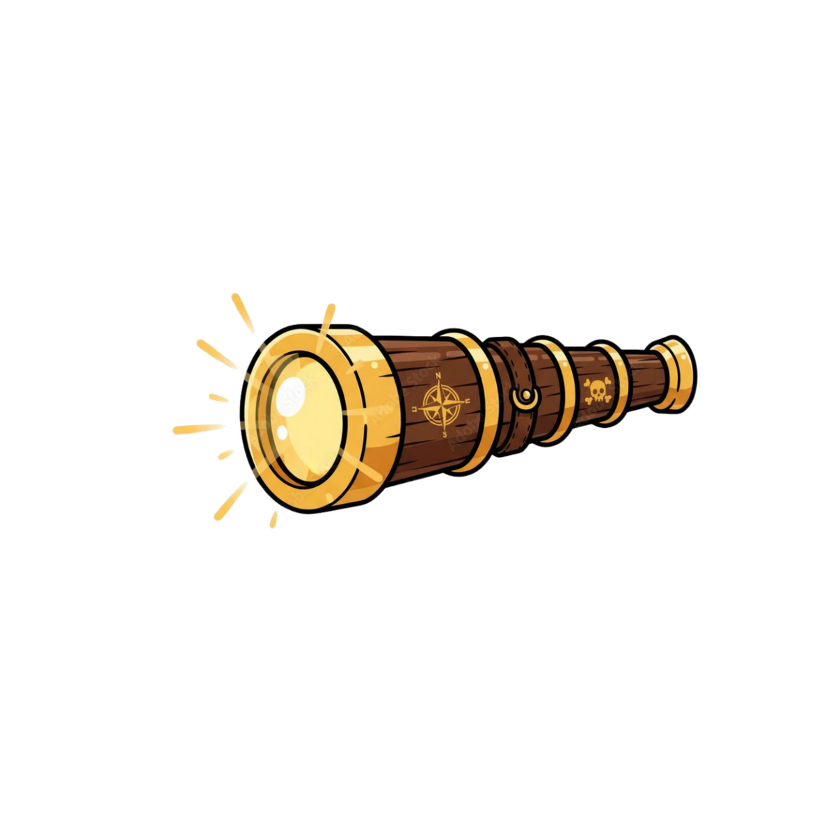 Telescope Sticker | Pirate Design | Customized Sticker BD