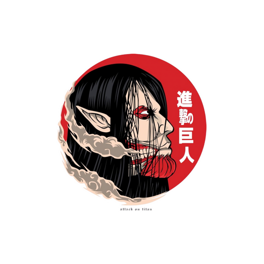Founding Titan Red Circle Sticker | Attack on Titan | Anime Sticker