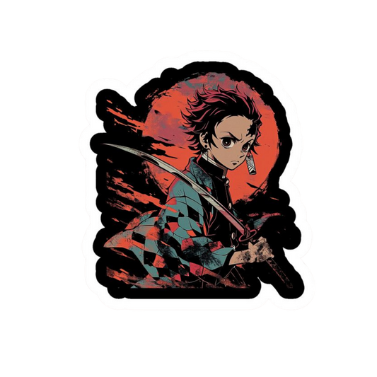 Tanjiro Kamado Sticker | Red Moon Battle | Demon Slayer