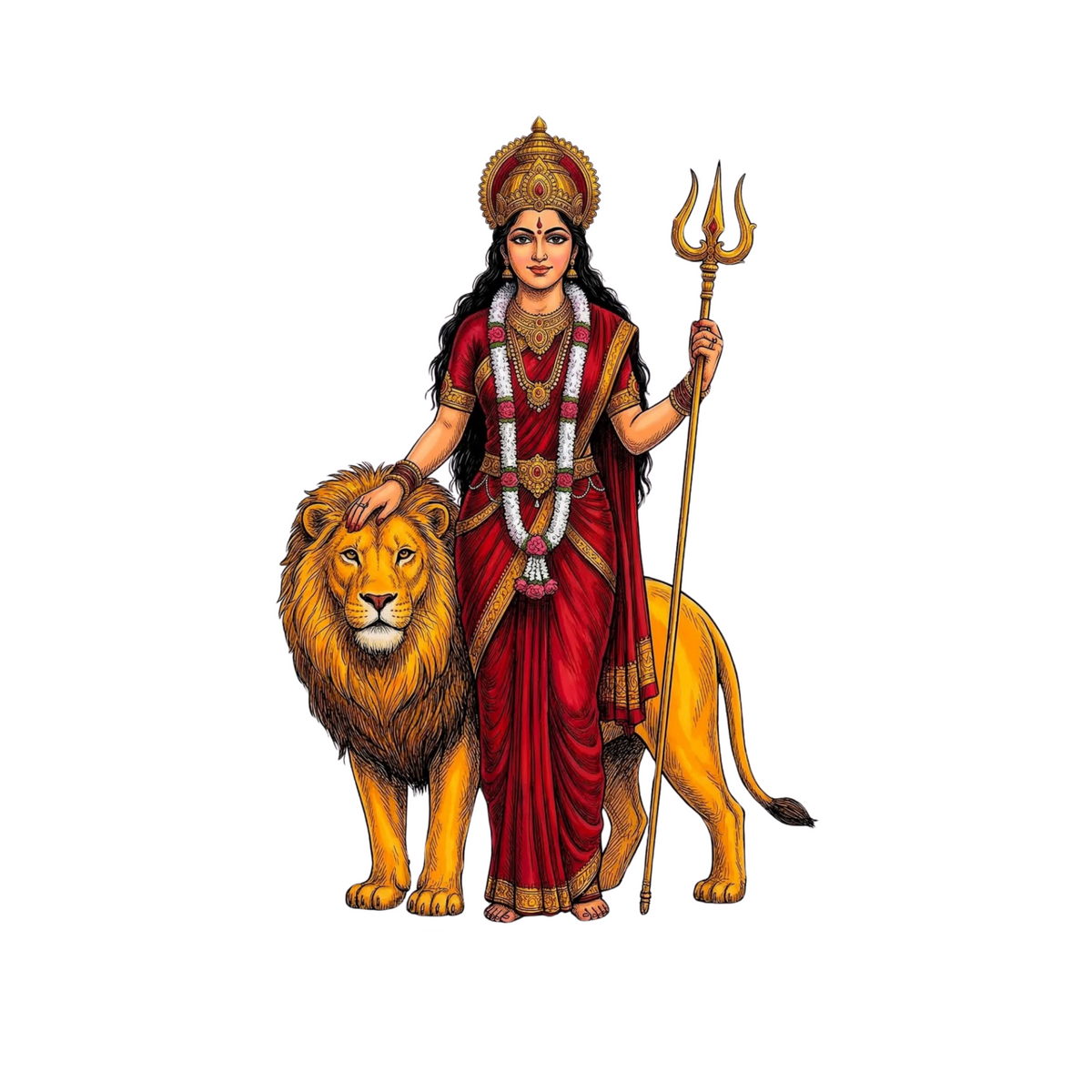 Durga Sticker | Om, Gods, Mantras & Spritual Symbol | Customized Sticker BD