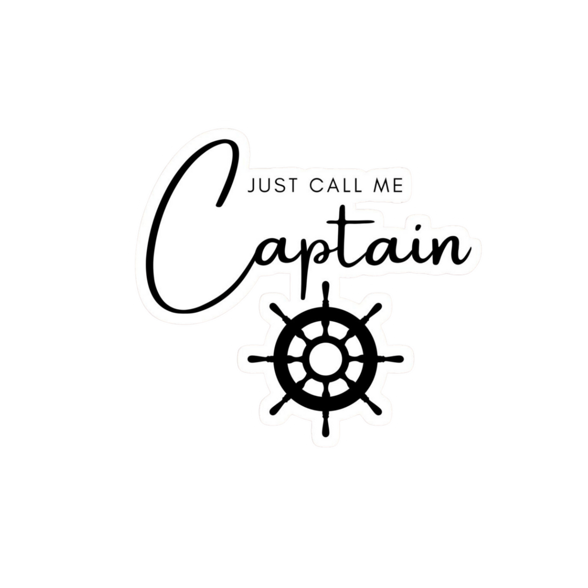 Captain Sticker | Ship Wheel Design | Customized Sticker BD