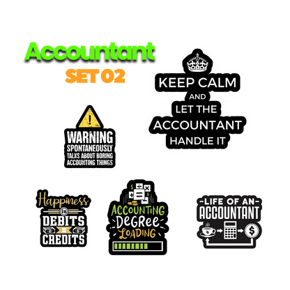 Accountant Sticker Set 2 | Sticker | Accountant
