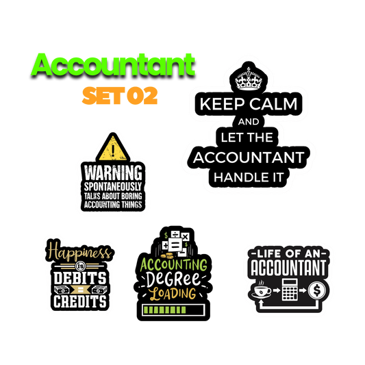 Accountant Sticker Set 2 | Sticker | Accountant