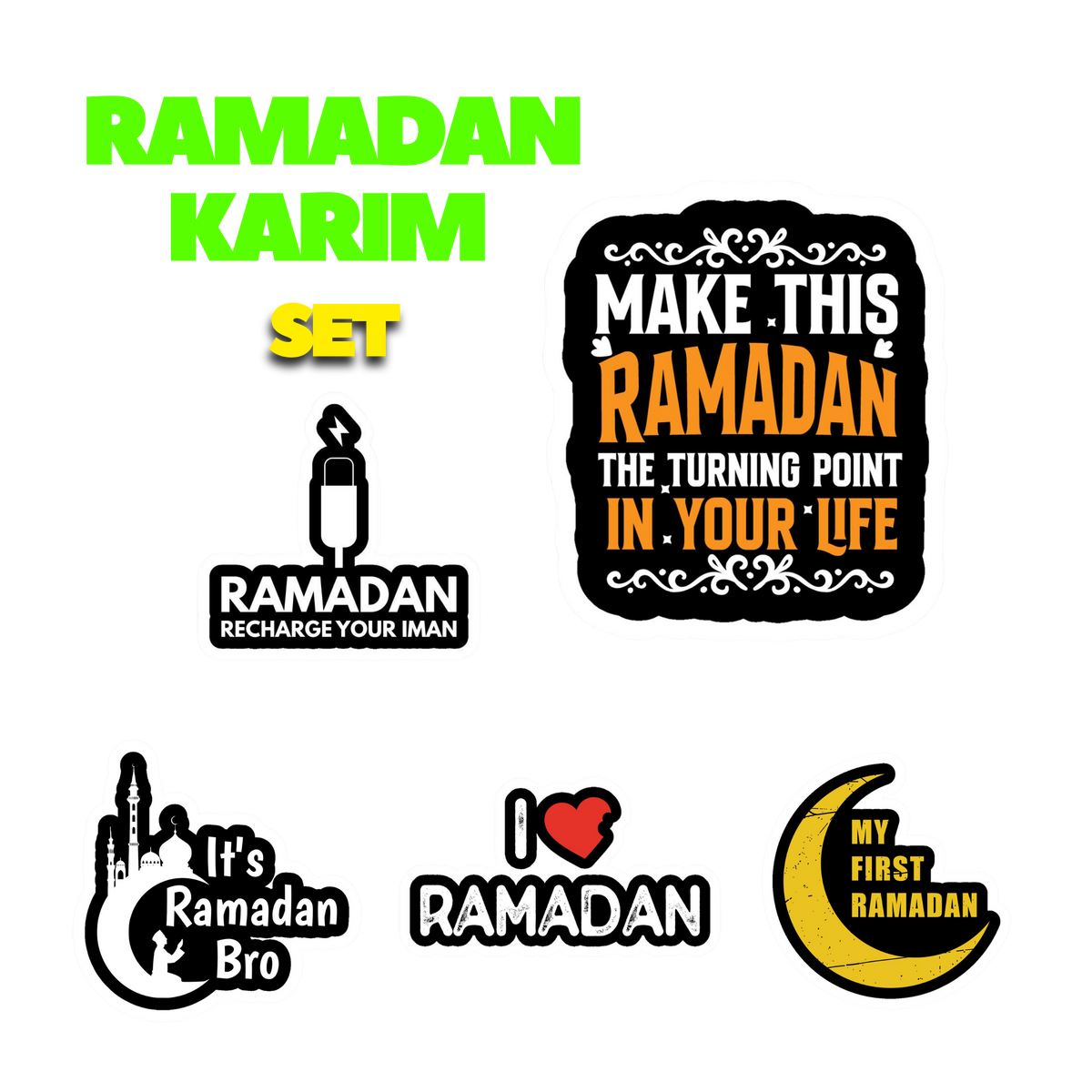 Ramadan Karim Sticker Set | Customized Sticker BD