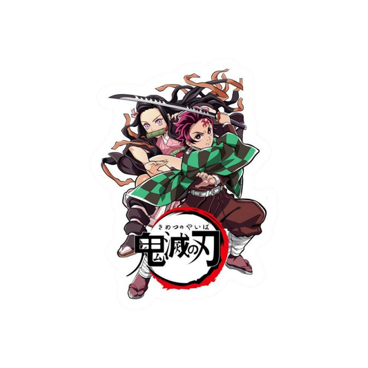 Tanjiro & Nezuko Sticker | Kimetsu no Yaiba Logo | Demon Slayer