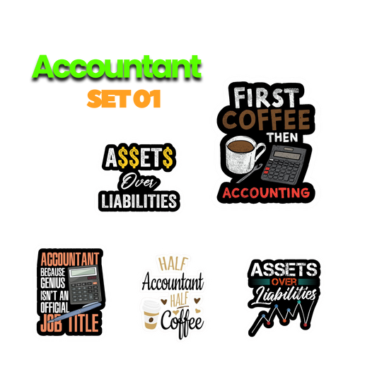 Accountant Sticker Set 1 | Sticker | Accountant