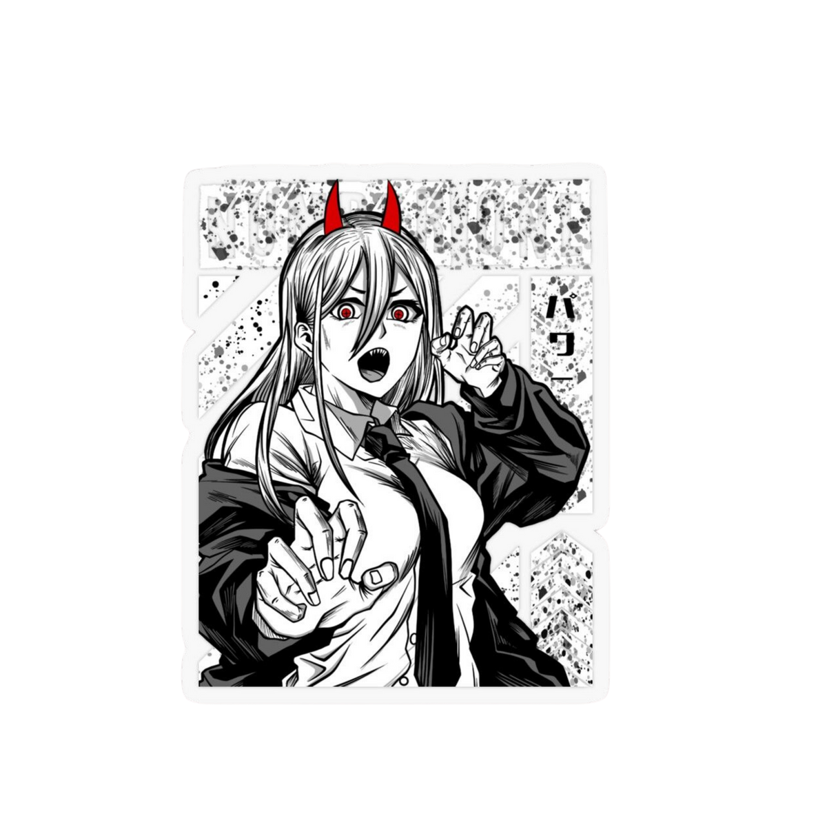 Power Manga Panel Sticker | Chainsaw Man Anime Sticker | Customized Sticker BD