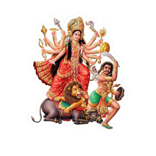 Durga Mahishasuramardini Sticker | Om, Gods, Mantras & Spritual Symbol | Customized Sticker BD