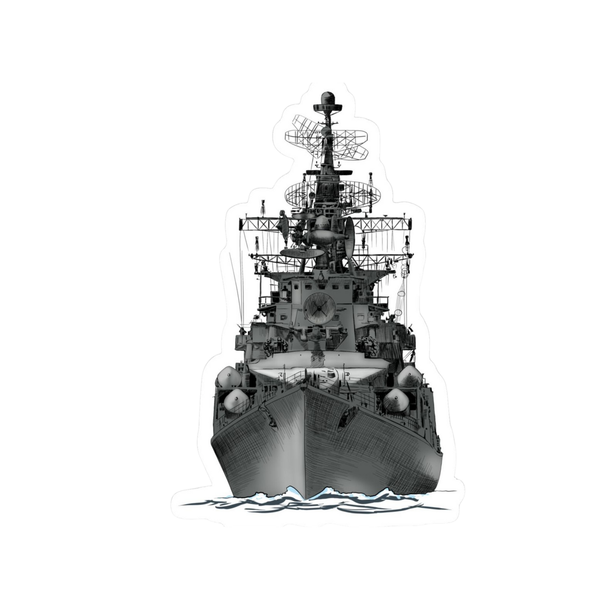 Warship Sticker | Front Naval Design | Customized Sticker BD
