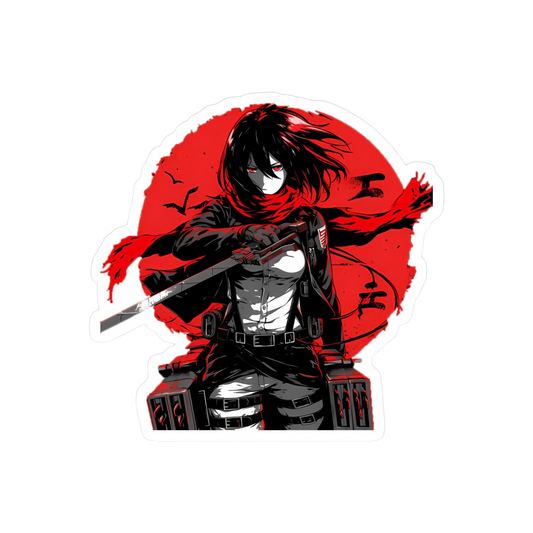 Mikasa Red Scarf Sticker | Attack on Titan | Anime Sticker