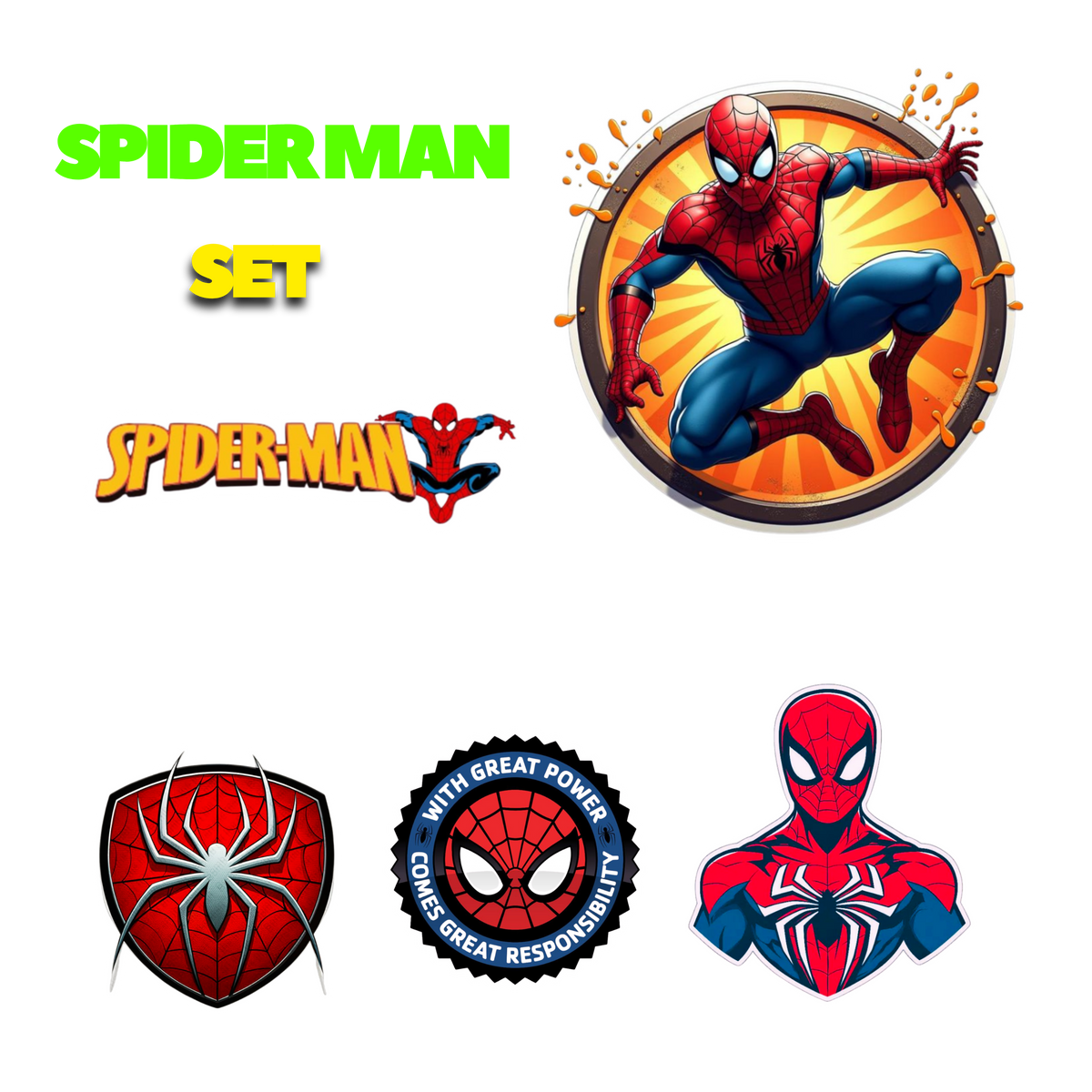 Spider Man Sticker Set | Customized Sticker BD