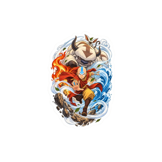Avatar: The Last Airbender Aang & Appa Sticker | Customized Sticker BD