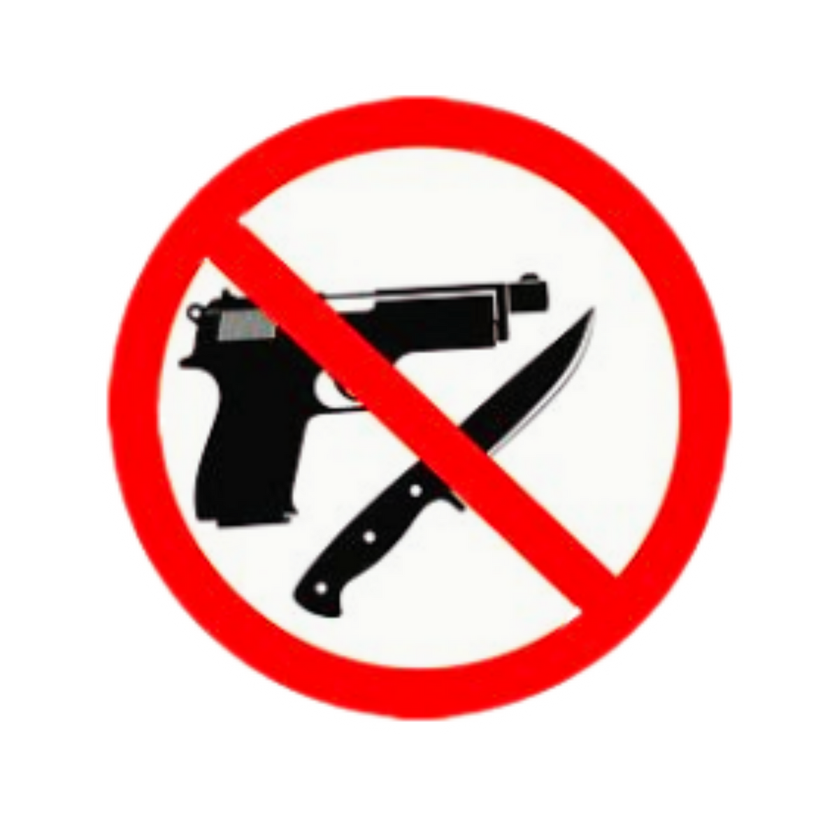 No Weapons Sign Sticker | Combat & Military | Customized Sticker BD