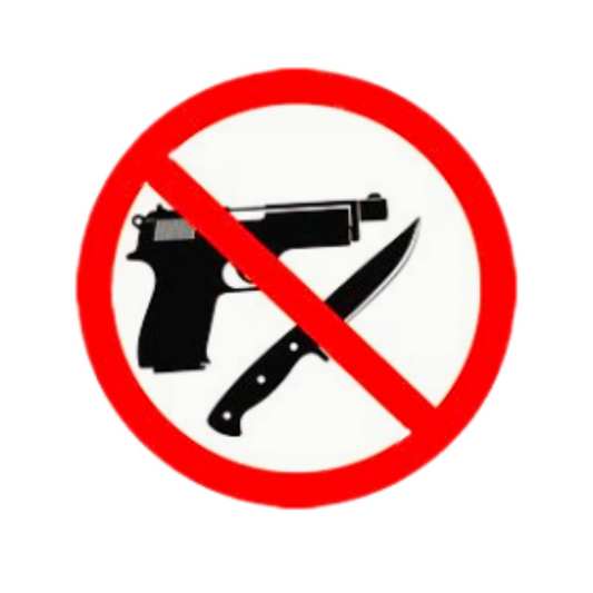 No Weapons Sign Sticker | Combat & Military | Customized Sticker BD