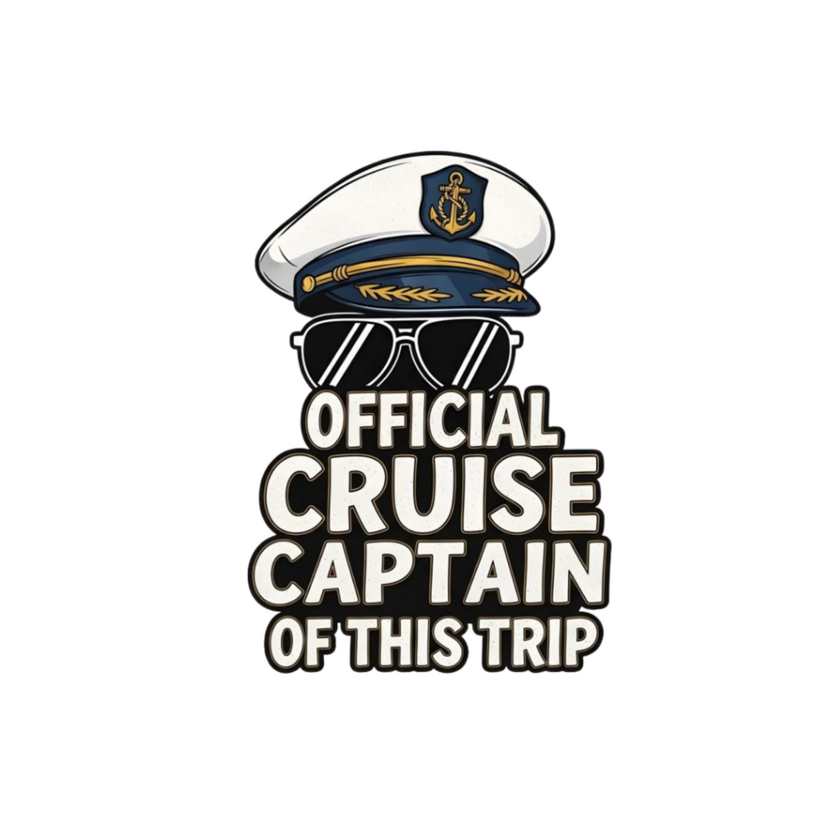 Cruise Captain Sticker | Captain Hat | Customized Sticker BD