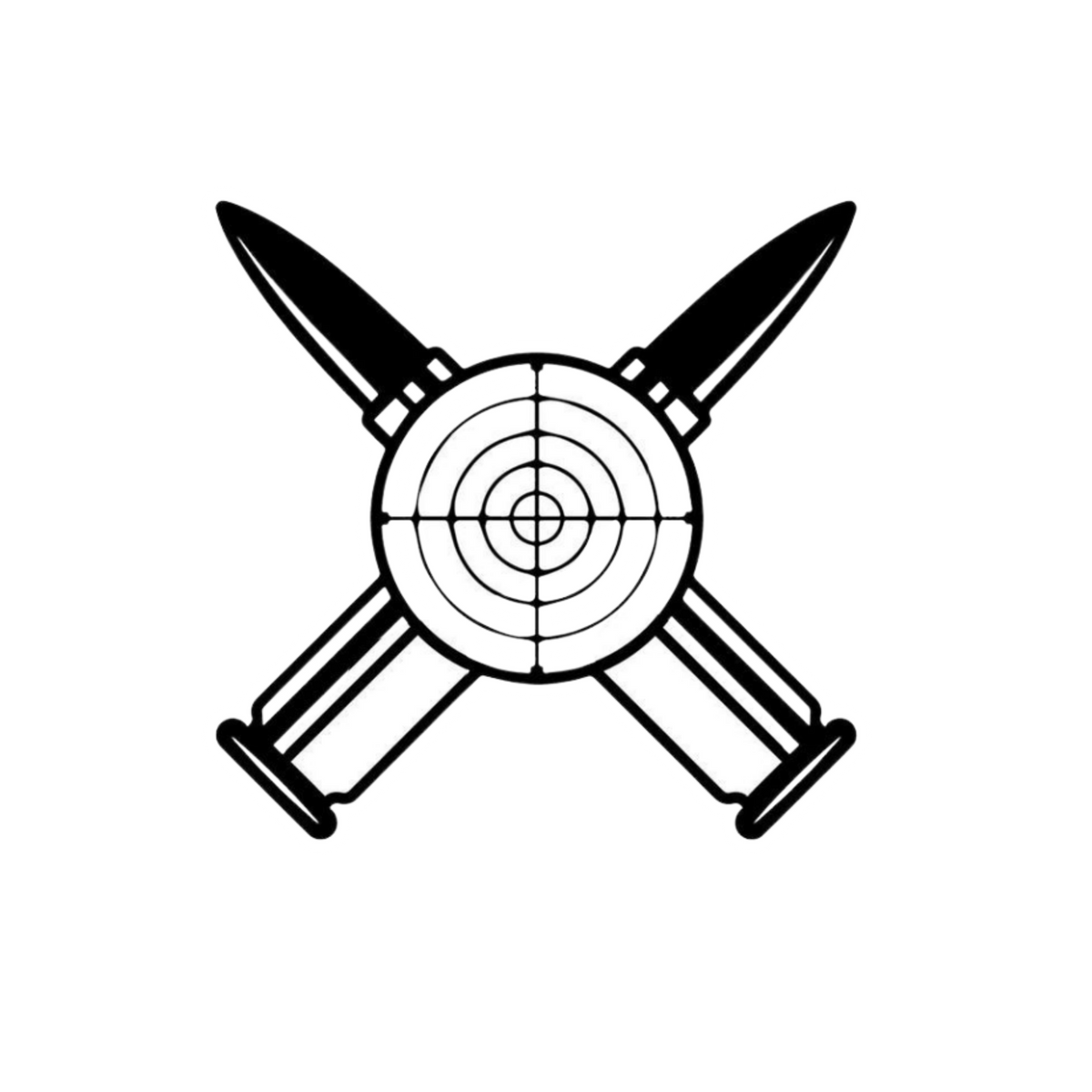 Crossed Bullets Target Sticker | Combat & Military | Customized Sticker BD