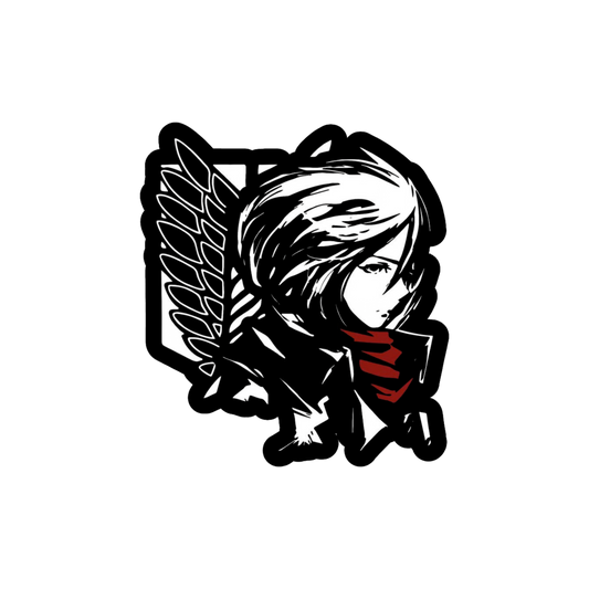 Mikasa Wings of Freedom Stencil Sticker | Attack on Titan | Anime Sticker