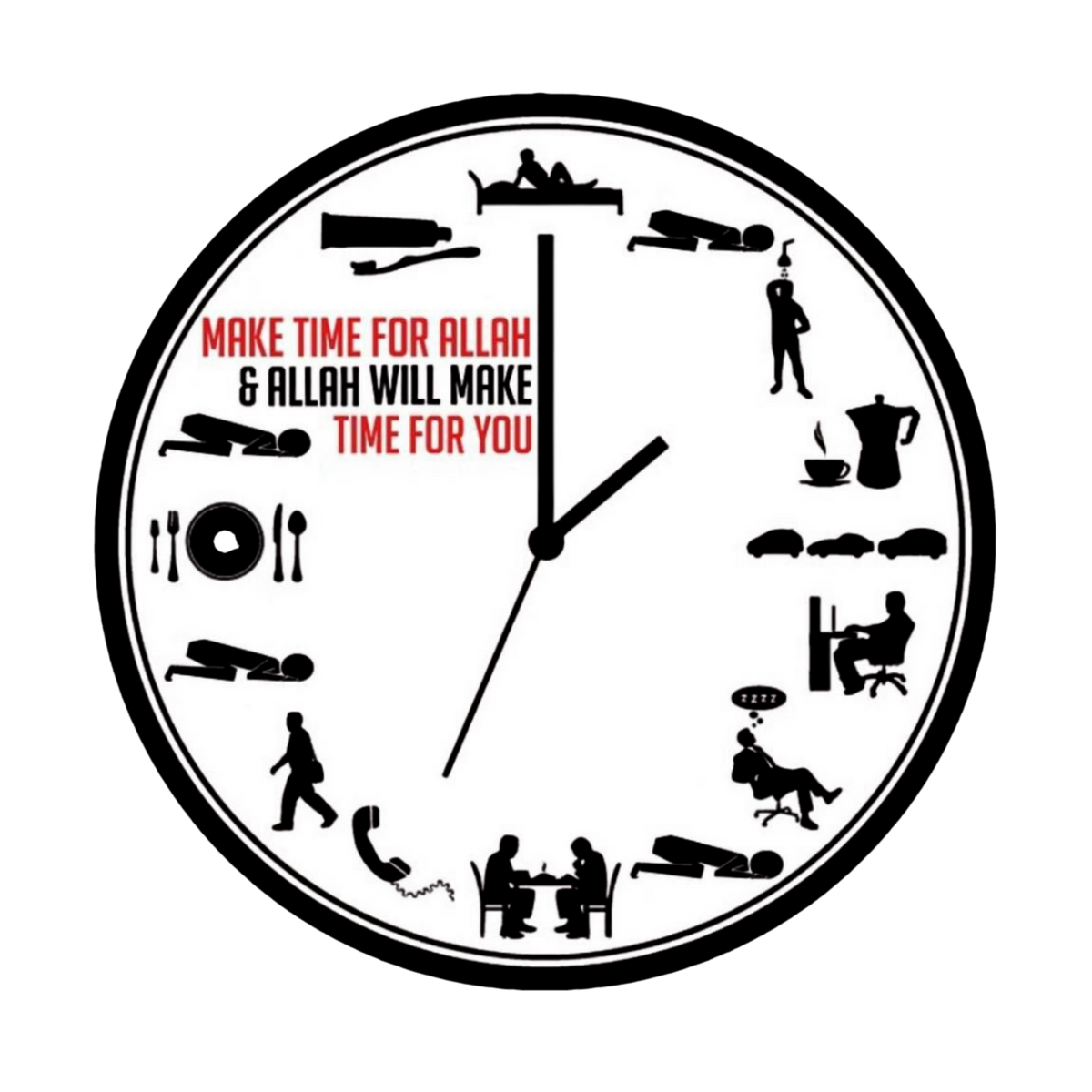 Make Time For Allah | Islamic Sticker | Customized Sticker BD