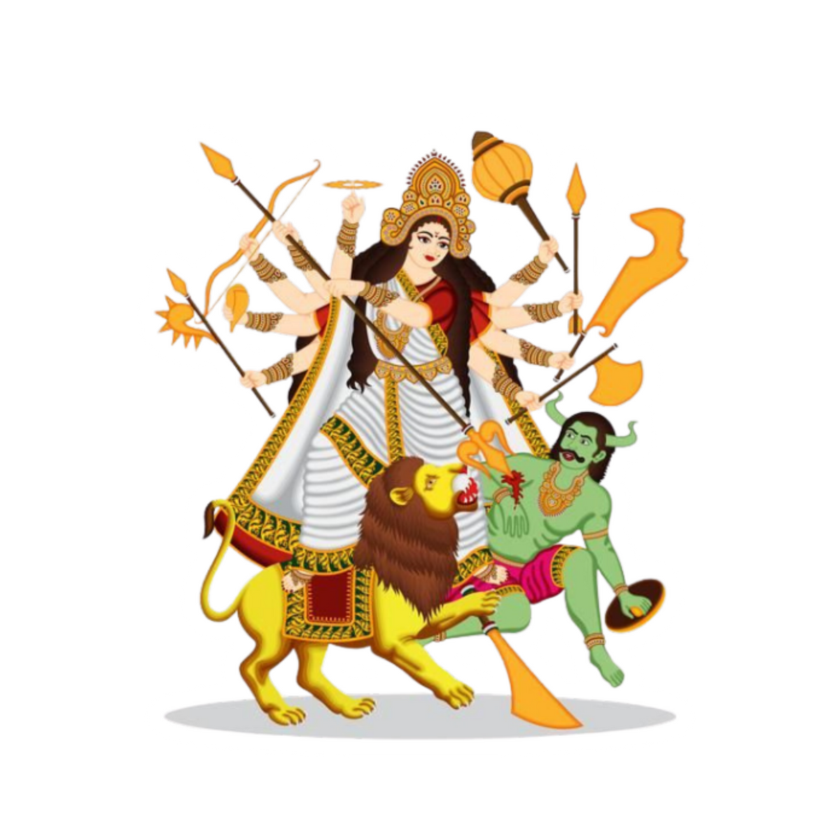 Durga Mahishasuramardini Sticker 2 | Om, Gods, Mantras & Spritual Symbol | Customized Sticker BD